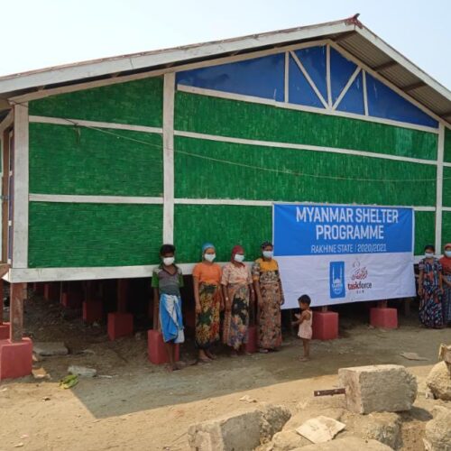 The GLM IRUK Shelters project was intended to provide emergency shelter and food assistance to a total of 1250 households based in IDP camps and stranded communities in Sittwe and Pauktaw Township, Rakhine State, Myanmar. The sectors of intervention construction of 12 temporary long leg shelters for 96 IDP families in Pauktaw.